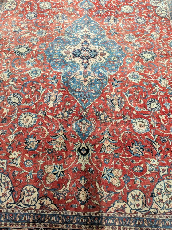 Image 1 of Tappeto persiano antico Sarouk | Annodato a mano | 370 × 290 cm | Etichette originali