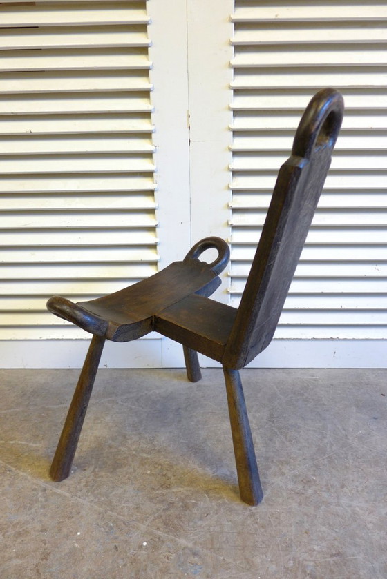 Image 1 of Wunderschönes Set aus 2 brutalistischen Stuhlhockern