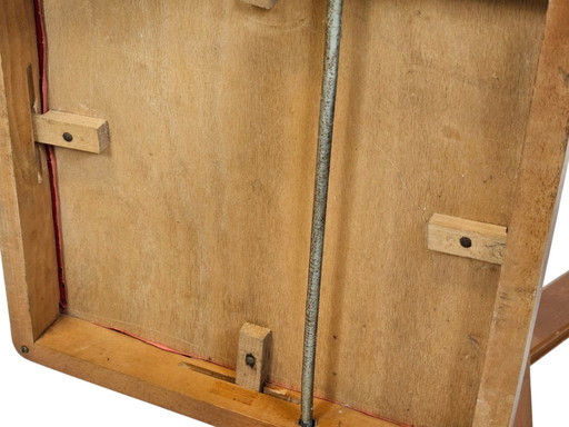 Vintage - Sedia pieghevole - legno - similpelle - anni '60