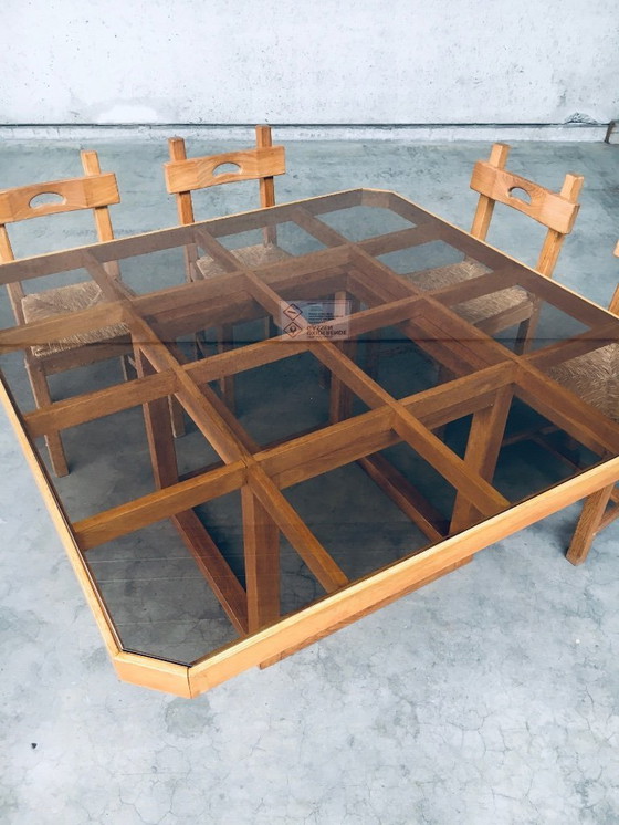 Image 1 of 1980's Postmodern Design Octagonal Square Dining Table