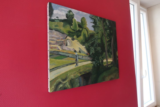 Image 1 of Vintage Oil on Canvas Painting - 20th Century 24" x 20" (2C09)