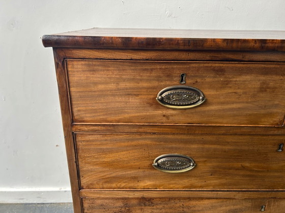 Image 1 of Antique Georgian mahogany two over three chest of drawers 1820–1840