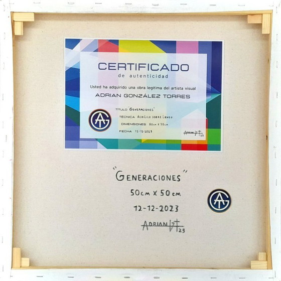 Image 1 of Adrian GONZALEZ TORRES - Generaciones - Schilderij van de kunstenaar