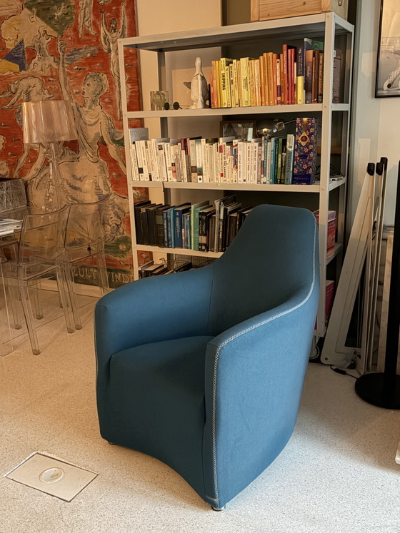 Bert Plantagie Lounge Z Fauteuil Blauw Wol – Wool (photo 12 of 15)