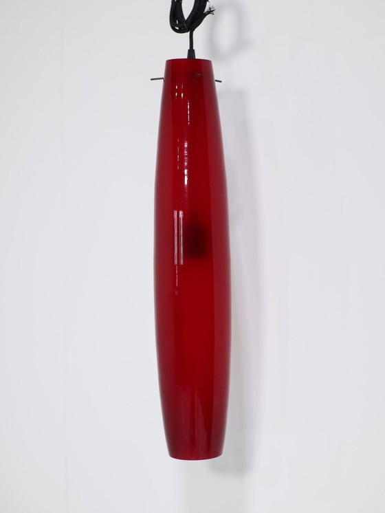 Image 1 of Murano glass pendant lamp red Alessandro Pianon 1960s