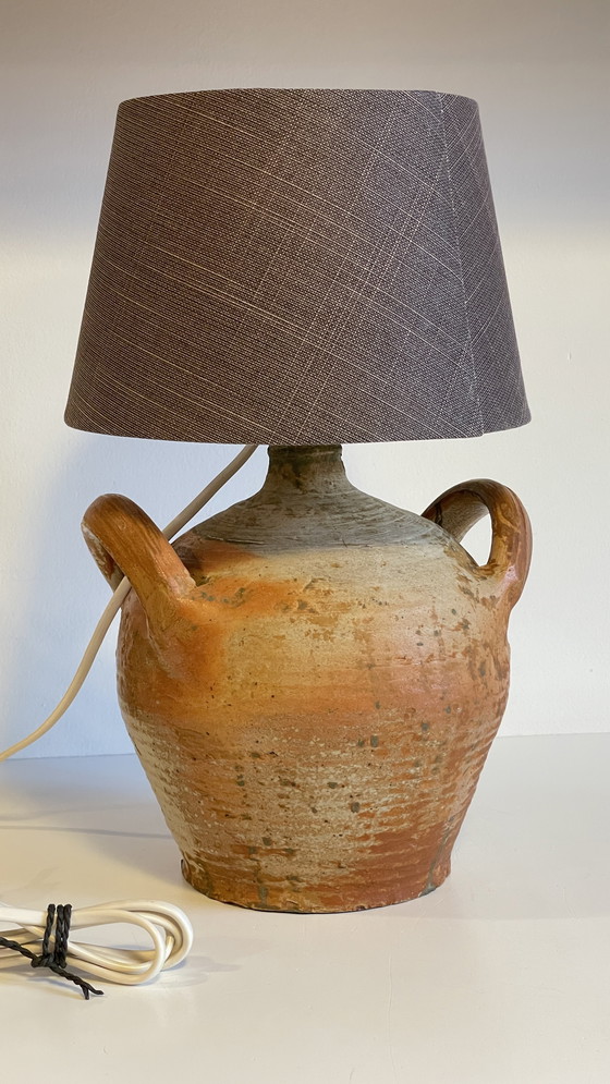 Image 1 of Vintage French Pottery Lamp