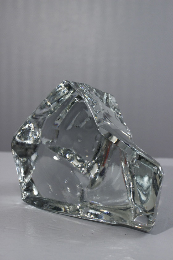 Image 1 of Large & Heavy Abstract Sculpture Vintage Polished Crystal Block 20th century