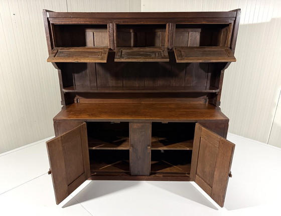 Assembled antique crisis cabinet 1900-1940, Wall cabinet, Wood, Brown, Klassiek (photo 4 of 15)