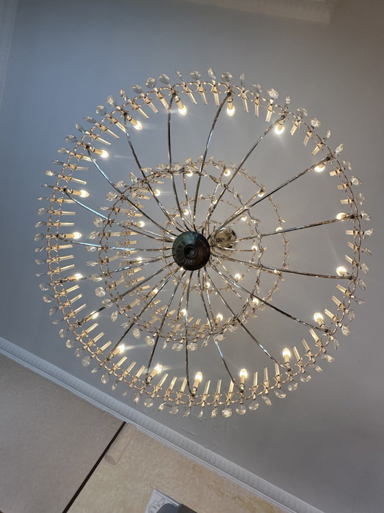 Museum-Quality 6-Piece Chandelier Set by Gaetano Sciolari 1970s – Metal, Chrome (photo 2 of 13)