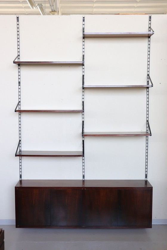 Image 1 of Bibliothèque murale avec rangement, design italien des années 1960