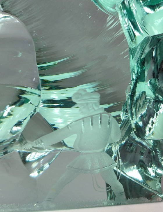 Image 1 of Kristallen sculptuur van Vicke Lindstrand voor Kosta. Zweden, jaren 1960.