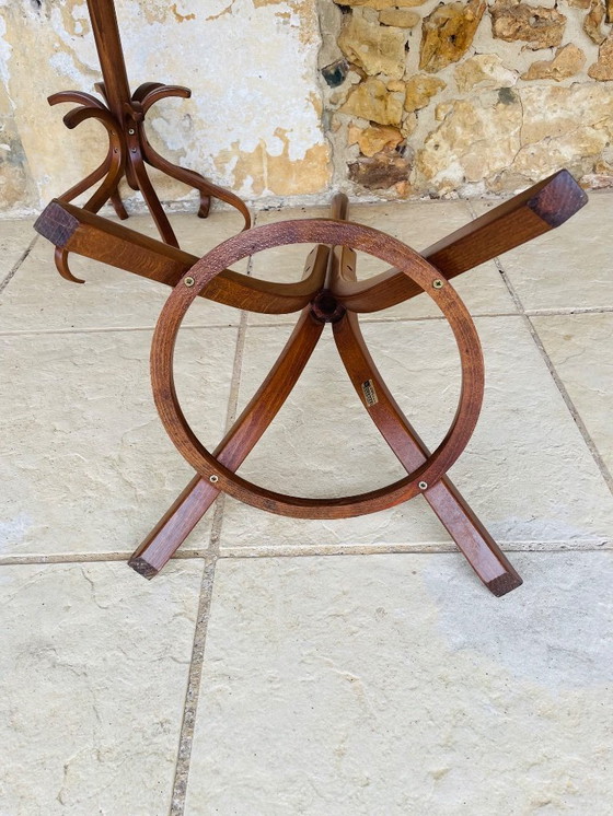 Image 1 of Appendiabiti in piedi, vintage, di metà secolo, in legno di Bentwood di Baumann, anni '60