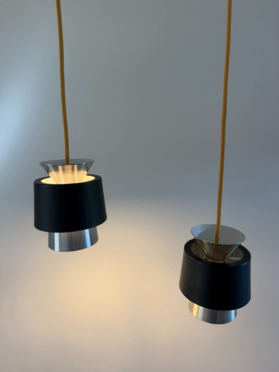 Vintage Danish set of 2 pendants - Tivoli style lamp – Danish design, Pendant lamps, Aluminium (photo 2 of 9)