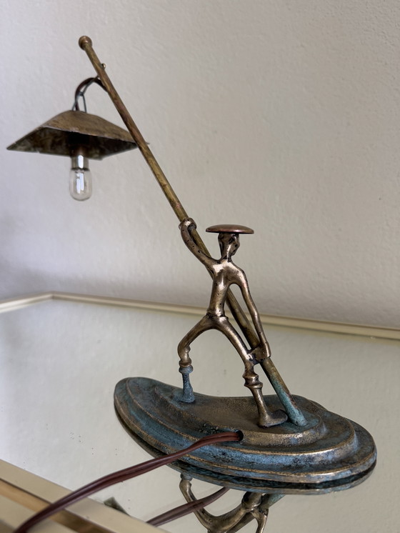 Image 1 of Lampada in bronzo Hakuli Israele anni '50