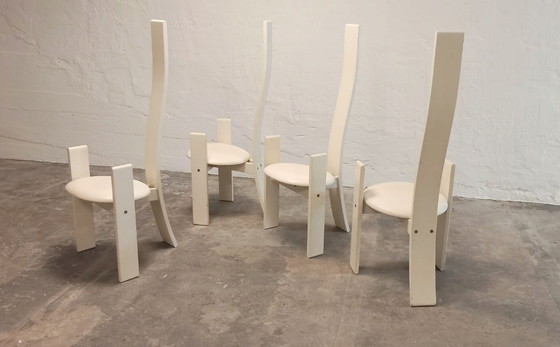 Image 1 of 4 x Vico Magistretti for Poggi Golem dining chairs