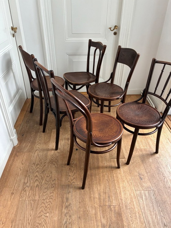 Image 1 of 6 Mixed Thonet chairs