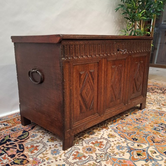 Antieke Eikenhouten Dekenkist – Opbergkast, Iron, Wood (photo 7 of 8)