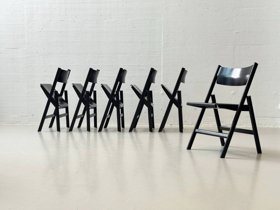 Image 1 of Set aus 6 Klappstühle Modell 1901 FS von Hans Eichenberger für Dietiker, 1960er