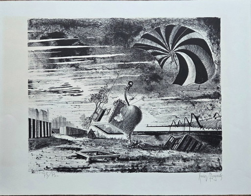 Degans Xavier (1949-) - Lithographie justifiée et signée (ref 4122-7)