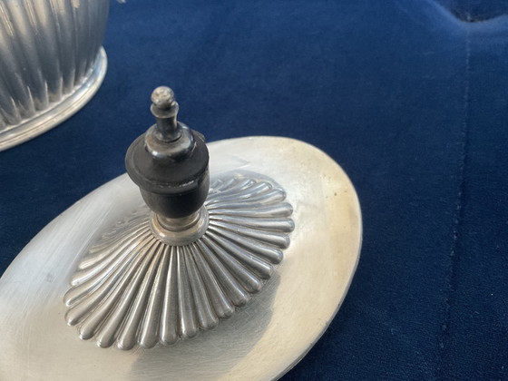 Image 1 of KIRBY BEARD & co , service 3 pièces art déco en métal argenté ( 1920 / 1930 )