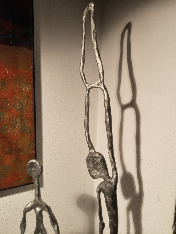 Image 1 of Vintage design modernist expressionist aluminum sculptures
