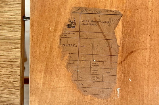 Image 1 of Dining Table with Set of 4 Dining Chairs by Antonin Šuman, Reupholstered, Czechoslovakia, 1960s