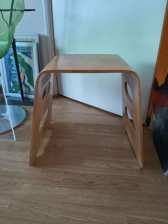 Image 1 of Tabouret/table d'appoint Benjamin en contreplaqué, design vintage, Lisa Norinder, Ikea
