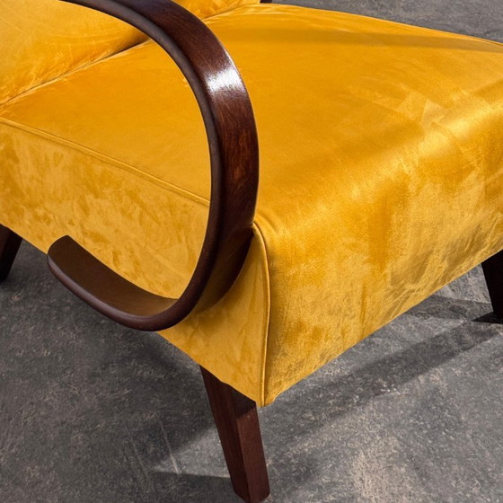 Een paar Jindrich Halabala Type C fauteuils, volledig gerestaureerd, jaren 1930. – Jindřich Halabala, Velvet (photo 13 of 17)
