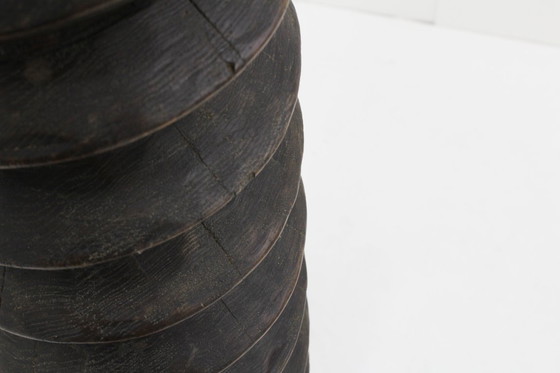 Image 1 of Pilastro porta-piante francese d'epoca a forma di vite