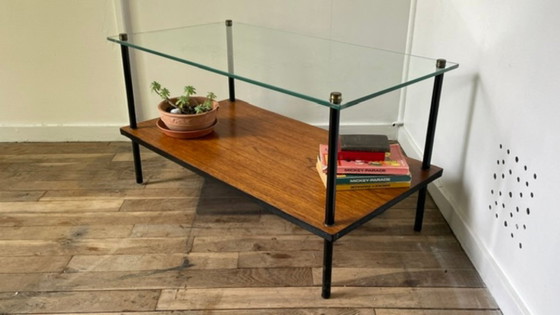 1960 Double-Tier Coffee Table – Saint Gobain, Brass, Metal (photo 31 of 31)