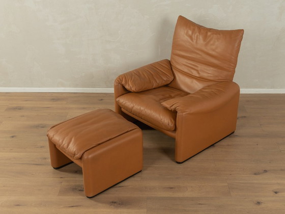 Image 1 of 675 MARALUNGA Sillón y otomana, Vico Magistretti, Cassina