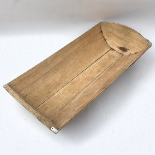 Antique LARGE Wooden Dough trough Bowl 77 cm Trencher 30.31 inch Bread Bowl Handmade craftmanship from France