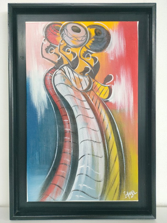 Exclusive Abstract and Optically Illusionistic Artwork in a Luxury Black Box Frame – Paintings & Drawings (photo 5 of 11)