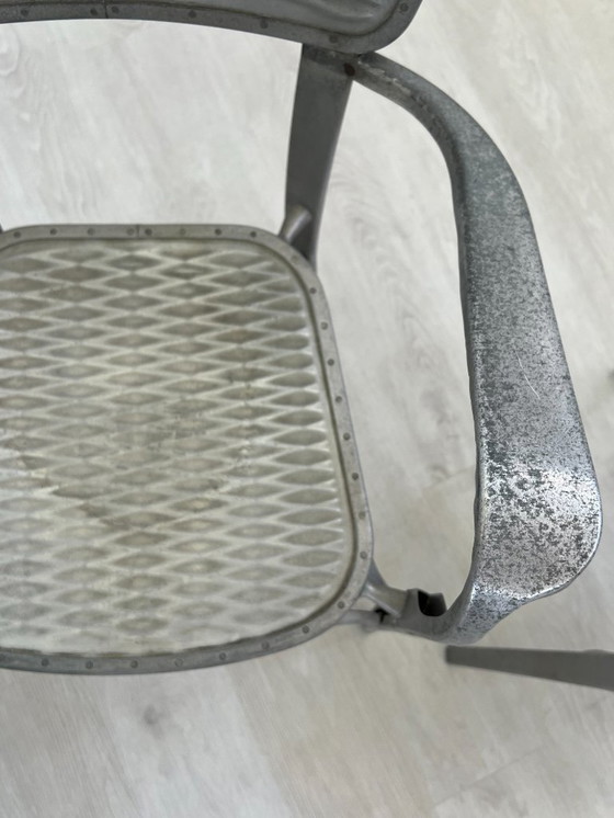 Image 1 of Aluminiumstühle - Avec-Plakette « Gaston Viort - Salon de Provence »