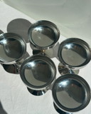 5 Vintage Italiaanse IJs Champagne Coupes RVS Inox Retro