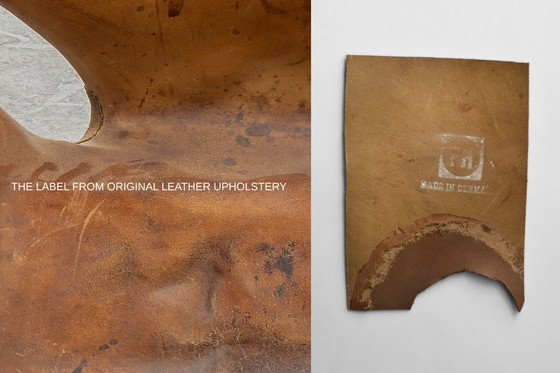 Image 1 of Poltrona Swan in pelle marrone danese vintage di metà secolo, realizzata da Arne Jacobsen per Fritz Hansen, 1958