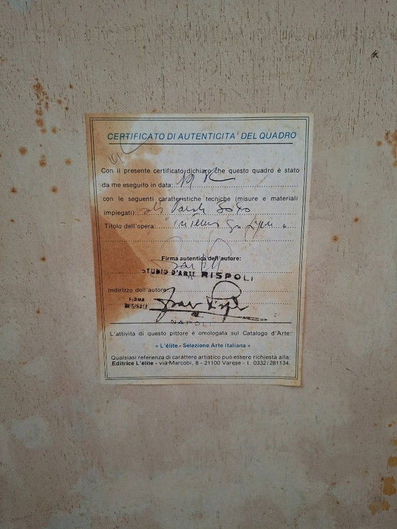 Image 1 of Splendide tableau de Franco Rispoli, école napolitaine, portrait de femme