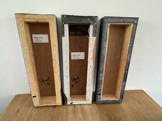 Image 1 of Ageeth Leemkuil – Industrial Mixed Media Triptych – Galerie Stijl
