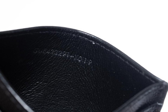 Image 1 of Saint Laurent, black leather card holder with logo