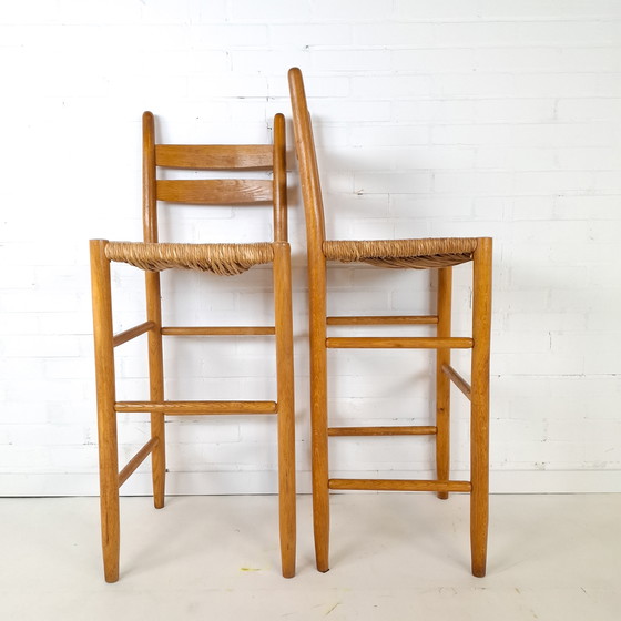 Image 1 of 2x Vintage bar stool mid-century modern 70s