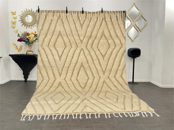 Image 1 of Grande tappeto Beni Ouarain – Realizzato a mano – 297 cm x 199 cm