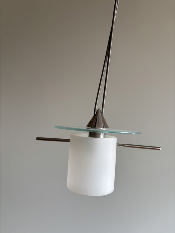 Image 1 of Tobias Grau, 2 ceiling lamps and a pendant lamp with glass shades