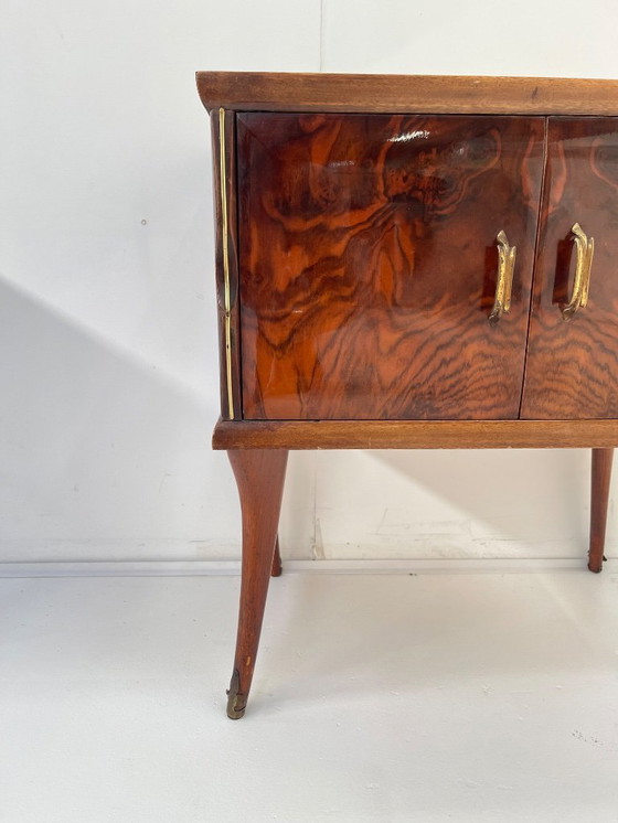 Image 1 of 1950s Italian Mid-Century pair of side cabinets - night stands