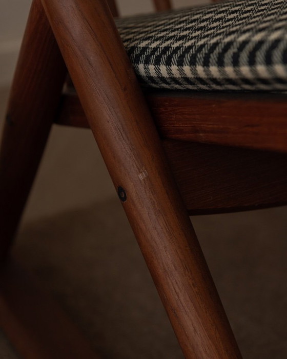 Image 1 of Set di 2 sedie a dondolo vintage in teak danese modello 182 di Frank Reenskaug per Bramin, anni '50