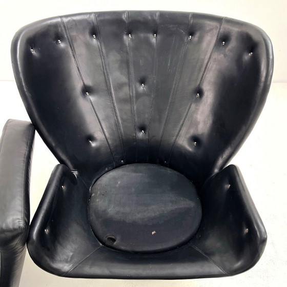 Image 1 of Black & White Elda Lounge Chair by Joe Colombo for Comfort, 1960s