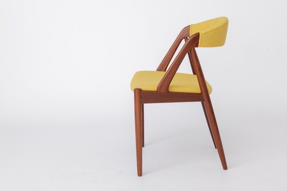 Image 1 of Kai Kristiansen Model 31 Chair, Schou Andersen 1960s, Danish Teak Dining Chair, Restored Upholstered, Mid Century Modern