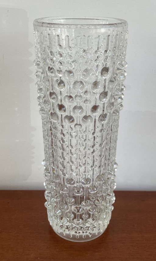 Hermanova Glashütte - Vintage glass "Candle wax" vase designed by Frantisek Peceny