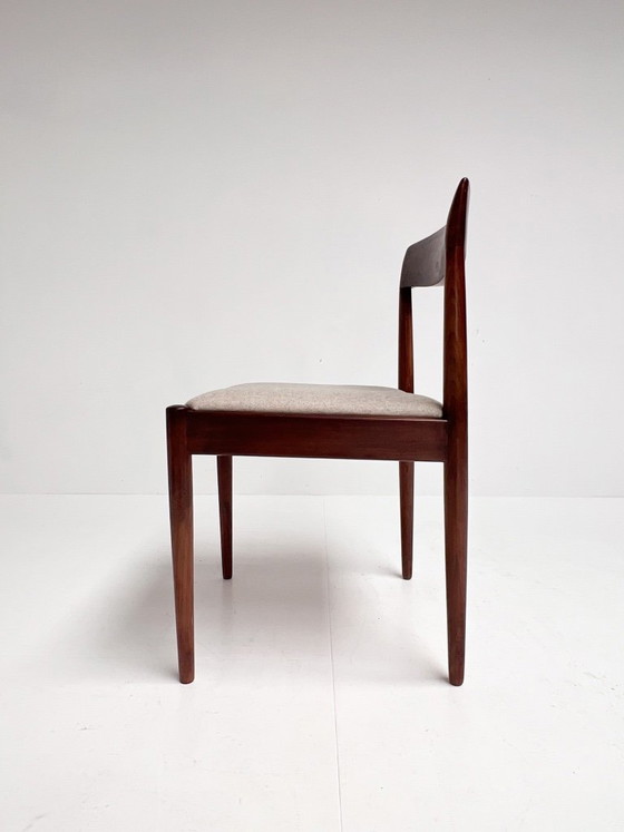 Set di 4 sedie di design danese di metà secolo, anni '60 – Sedie da pranzo, Textile (photo 14 of 15)