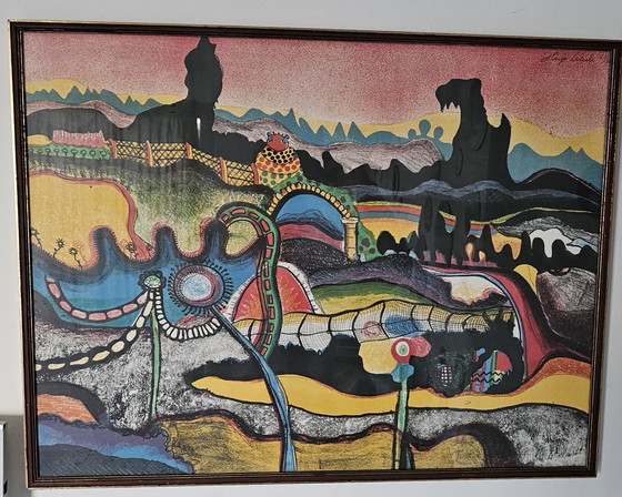 Image 1 of HUGO WULTZ exclusive Xl colorLitho 23/40 'Fantastic Realism'