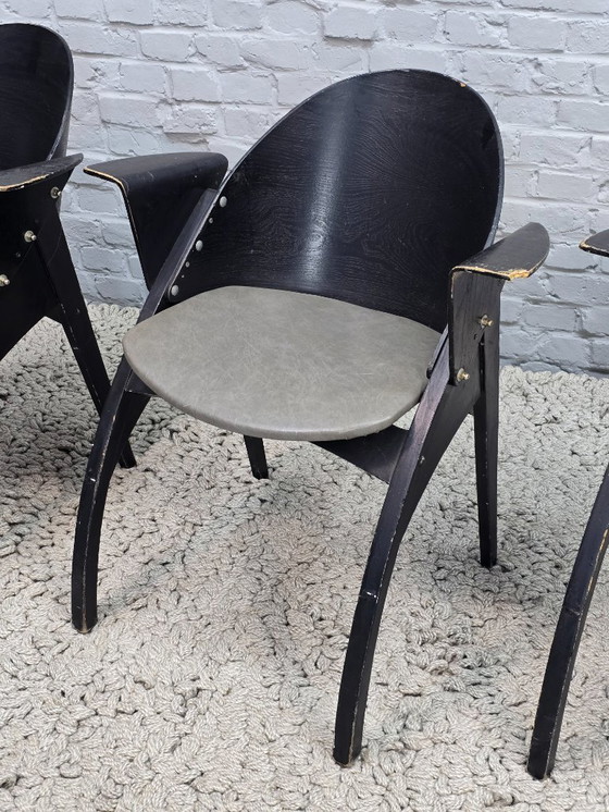 Image 1 of Set di 6 poltrone Galateo di design di metà secolo di Pascal Mourgue, edizione Scarabat, anni '80